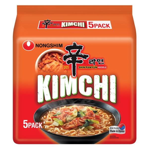 Nongshim Kimchi Ramyun Noodle Soup 5 Pack 600g