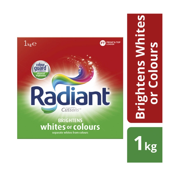 Radiant Whites Or Colours Laundry Powder Washing Detergent 1kg