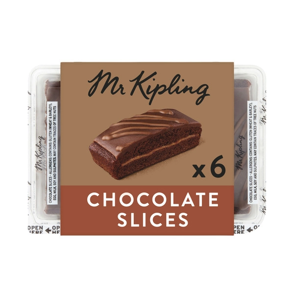 Mr Kipling Chocolate Slices 6 Pack 155g