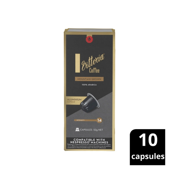 Vittoria Mountain Grown Nespresso Compatible Coffee Capsules 10 pack