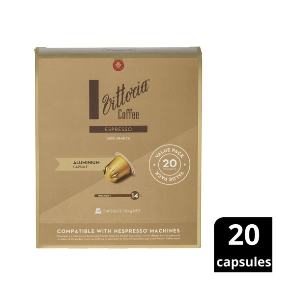 Vittoria Espresso Nespresso Compatible Coffee Capsules 20 pack