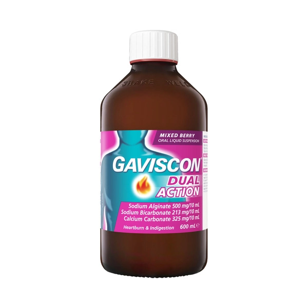 Gaviscon Dual Action Liquid Mixed Berry 600mL