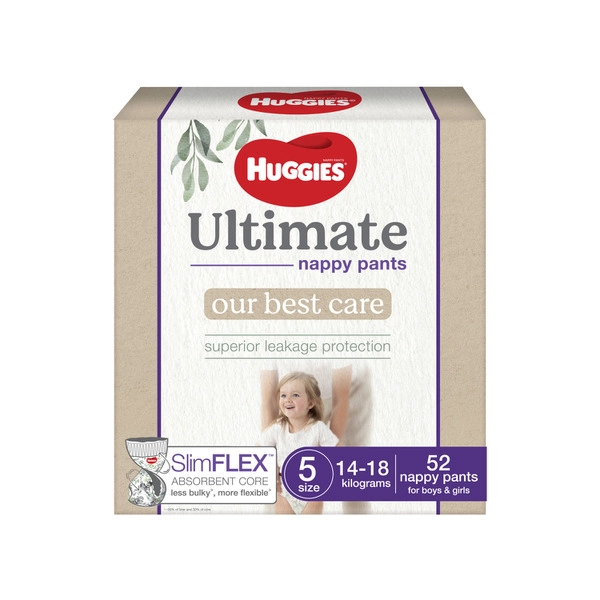 Huggies Ultimate Nappy Pants Size 5 (14-18 kg) 52 pack