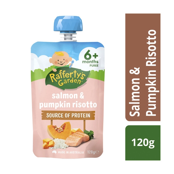 Rafferty's Garden Salmon & Pumpkin Risotto Baby Food Pouch 6+ Months 120g