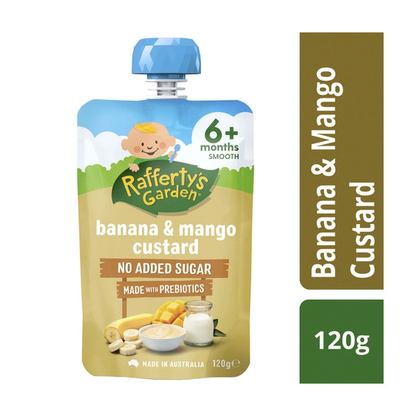 Rafferty's Garden Banana & Mango No Added Sugar Custard 6+ Months 120g