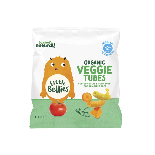 Little Bellies Veggie Tubes Sweetcorn & Carrot  12m+ 12g