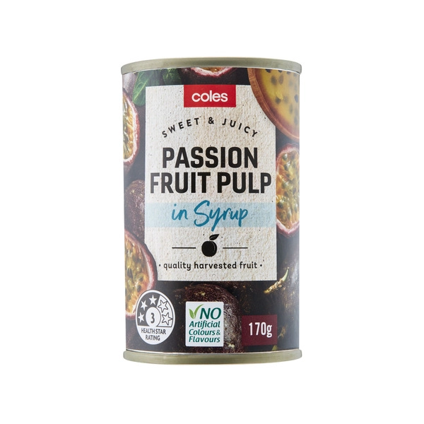 Coles Passionfruit Pulp In Syrup 170g