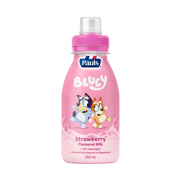 Pauls Bluey Strawberry Flavoured Milk 250mL