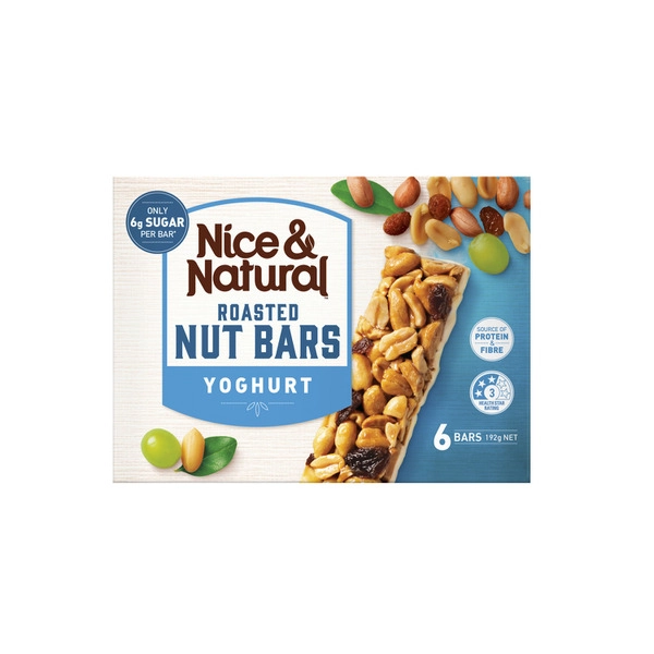 Nice & Natural Yoghurt Roasted Nut Bars 6 pack 192g