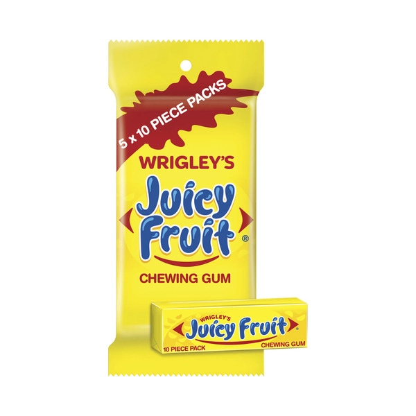 Wrigley's Juicy Fruit Chewing Gum Multipack 5x14g 70g