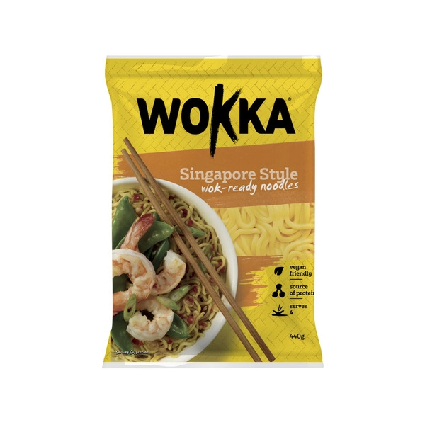 Wokka Singapore Style Wok Ready Noodles 440g