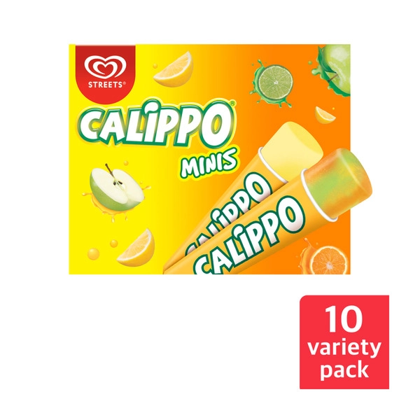 Streets Calippo Minis Lemon Orange & Lime Ice Blocks 10 pack 575mL