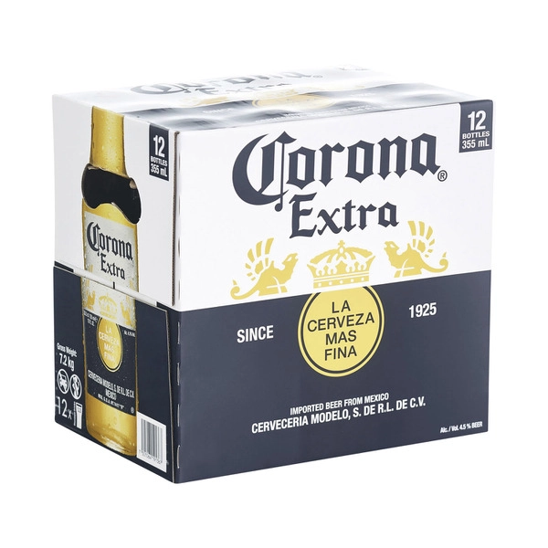 Corona Extra Bottle 355mL 12 Pack