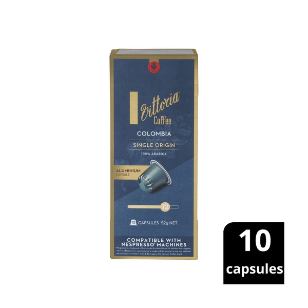 Vittoria Colombia Nespresso Compatible Coffee Capsules 10 pack