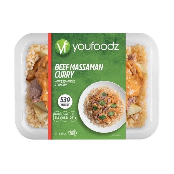 Youfoodz Beef Massaman Curry With Brown Rice & Potatoes 320g