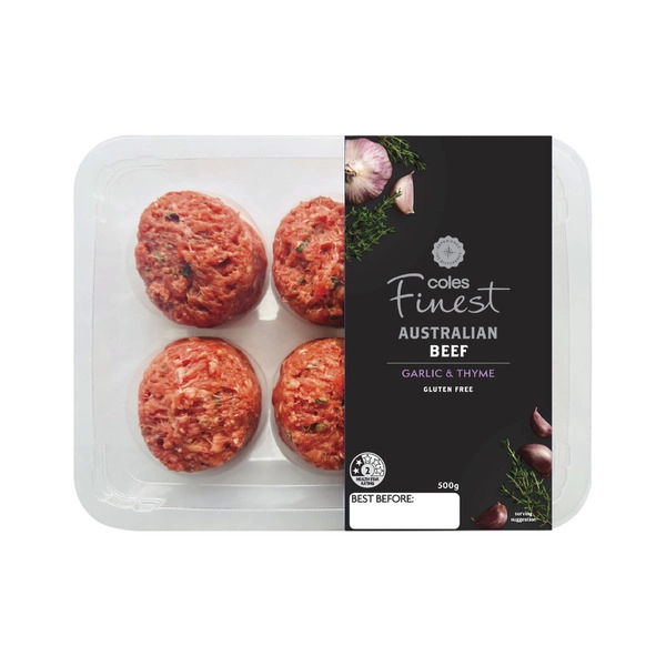 Coles Finest Australian Beef Garlic & Thyme Meatballs 500g