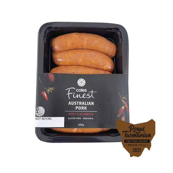 Coles Finest Calabrese Sausages 500g