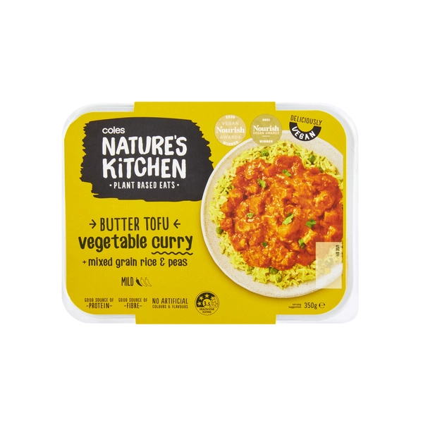 Coles Nature's Kitchen Butter Tofu Vegetable Curry 350g