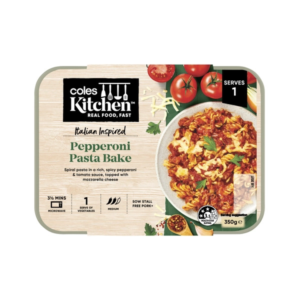 Coles Kitchen Pepperoni Pasta Bake 350g