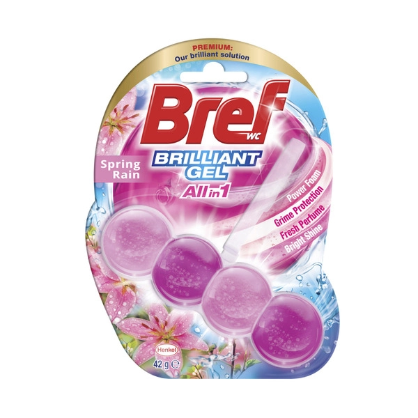 Bref Brilliant Gel Rim block Toilet Cleaner Spring Rain 42g