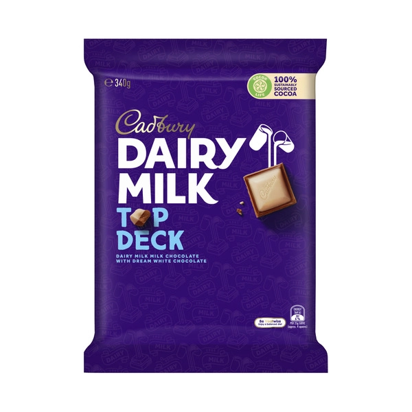 Cadbury Dairy Milk Top Deck Large Chocolate Block 340g