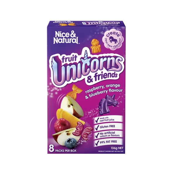 Nice & Natural Fruit Unicorn Raspberry Orange 136g