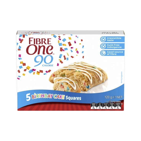 Fibre One Squares Birthday Cake 120g