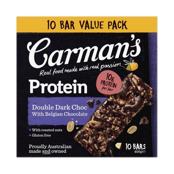 Carmans Protein Bars Double Dark Choc 400g