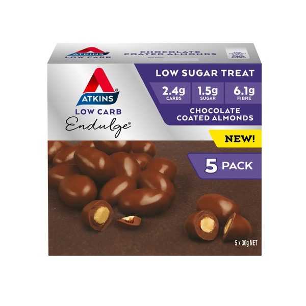 Atkins Low Carb Endulge Chocolate Coated Almonds 5x30g 150g