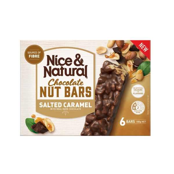 Nice & Natural Roasted Nut Bar Salted Caramel 180g