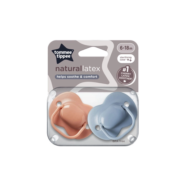 Tommee Tippee Baby Cherry Latex Dummy 2 Pack 6-18m 2 pack