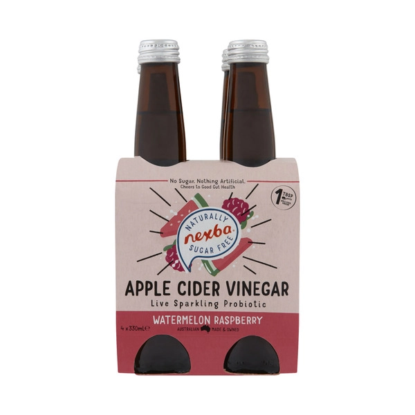 Nexba Acv Kombucha Raspberry 4x330mL 4 pack