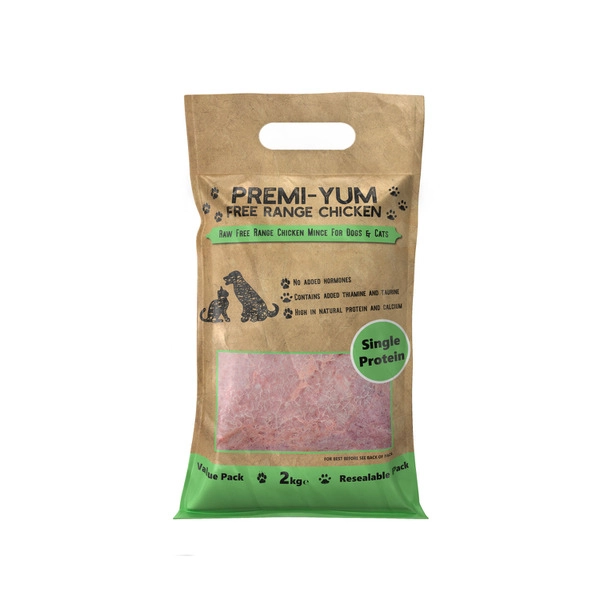 Premi-Yum Free Range Chicken Mince For Dog Or Cat 2kg