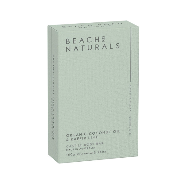 Beach Road Naturals Organic Coconut & Lime Castile Body Bar 150g