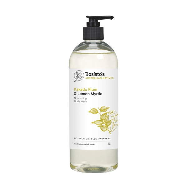 Bosistos Kakadu Plum & Lemon Myrtle Body Wash Pump 1L