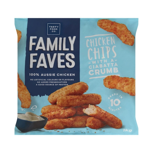 Family Fave's Chicken Chips With Ciabatta Crumb 1kg