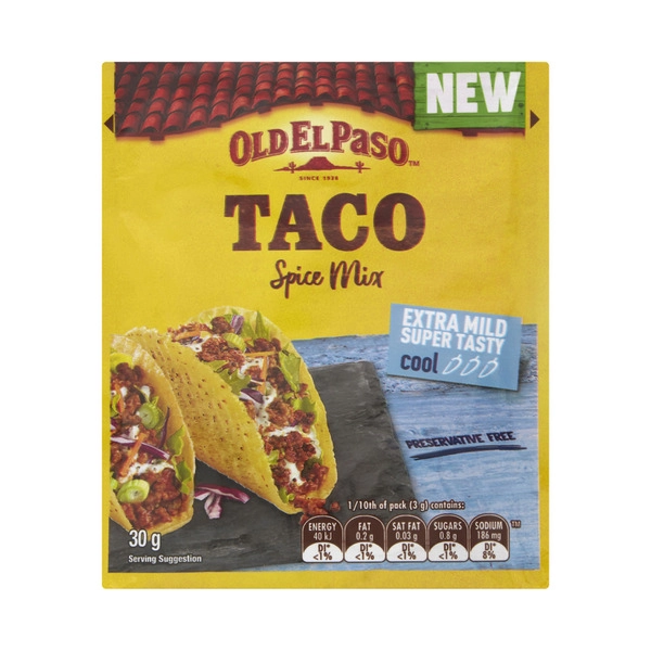 Old El Paso Taco Spice Mix Extra Mild 30g