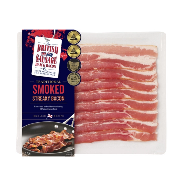 British Sausage Co. Smoked Streaky Bacon 175g