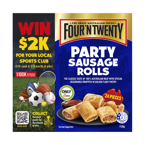 Four'N Twenty AFL Party Sausage Rolls 24 Pack 900g