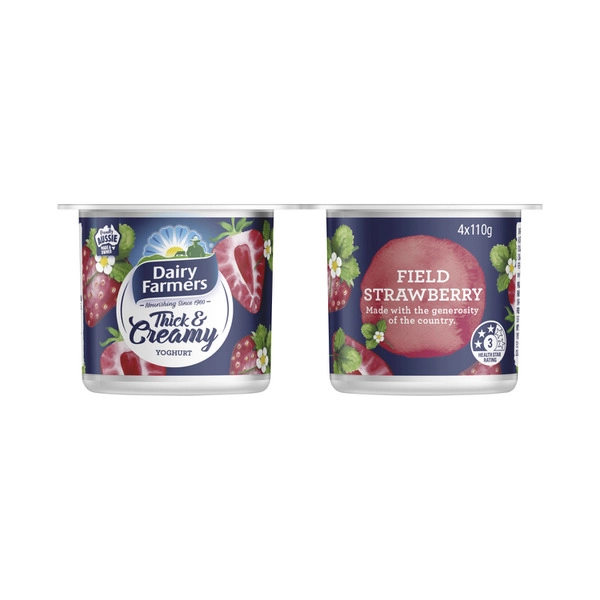 Dairy Farmers Thick & Creamy Yoghurt Strawberry 440g