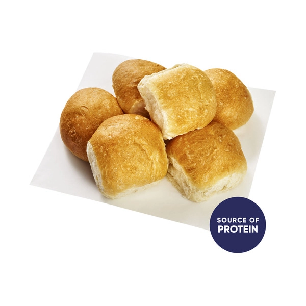 Coles Bakery Super Soft Round Rolls 6 pack