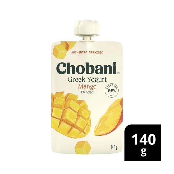 Chobani Greek Yogurt CHOBANI GREEK YOGURT POUCH MANGO 140G 