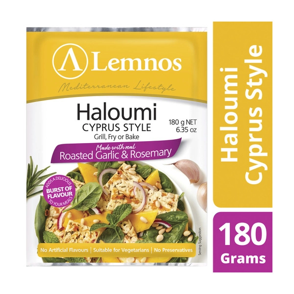 Lemnos Roasted Garlic And Rosemary Haloumi 180g