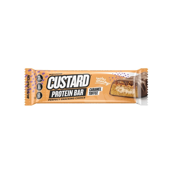 Muscle Nation Protein Custard Bar Caramel Toffee 60g