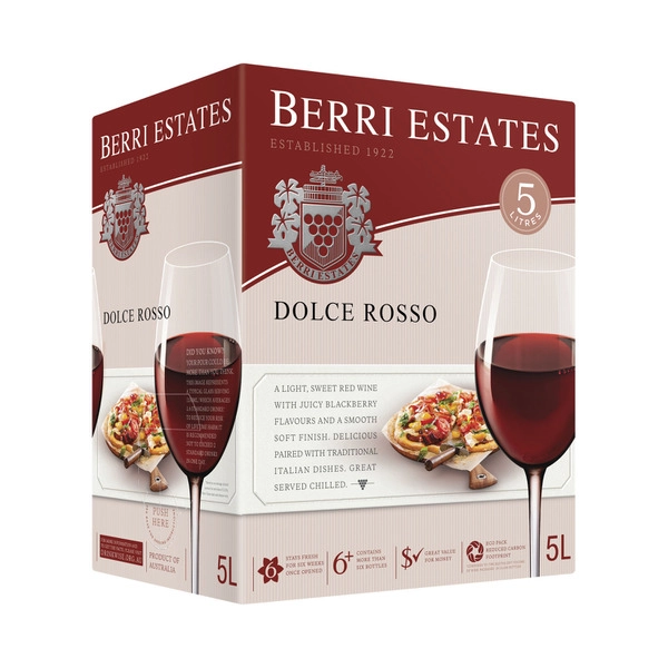 Berri Dolce Rosso Cask 5L 1 Each