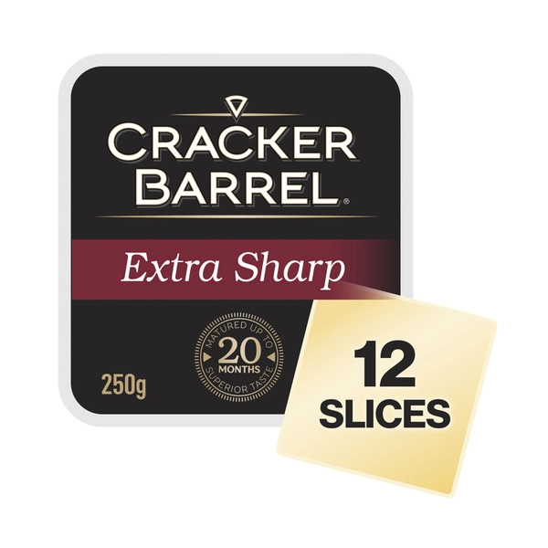 Cracker Barrel Extra Sharp Cheese Slices 250g