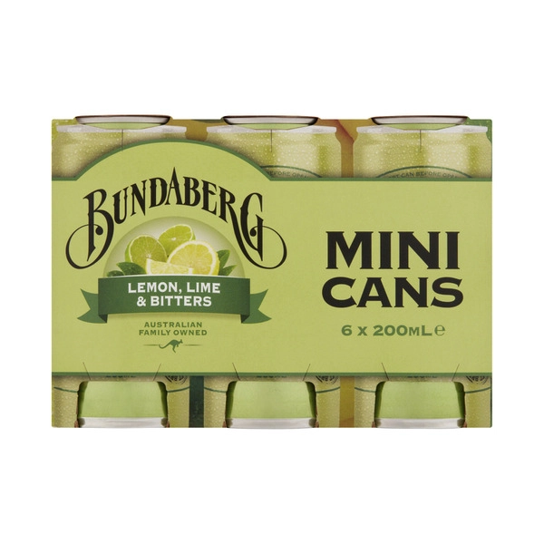 Bundaberg Brewed Lemon Lime Bitters 6x200mL 6 pack