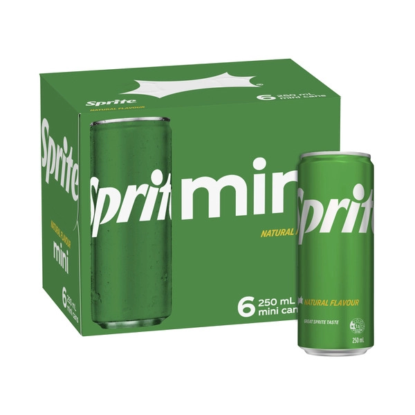 Sprite Lemonade Soft Drink Multipack Mini Cans 6x250mL 6 pack