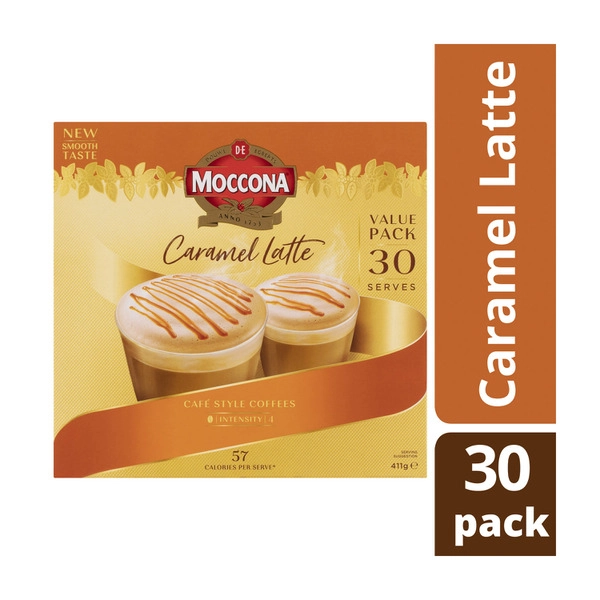 Moccona Cafe Classics Caramel Latte Sachets 30 pack