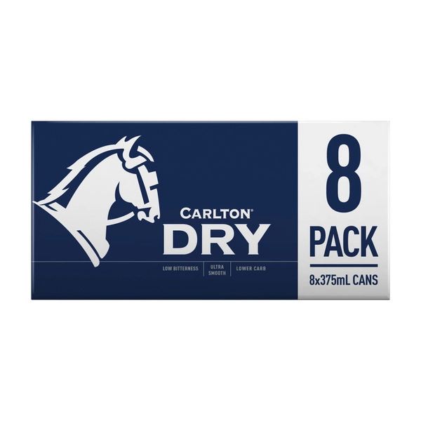 Carlton Dry Can 375mL 8 Pack